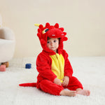 Red Dragon Romper - Hooded Baby/Toddler Bodysuit