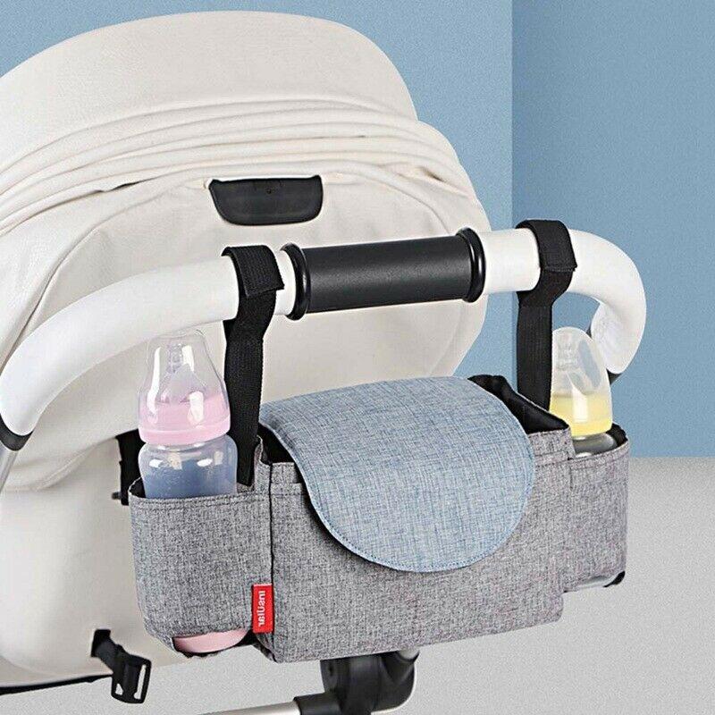 Insular Compact Diaper Organizer – Insulated Bottle Holder & Stroller Caddy