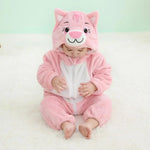 Pink Cat Romper - Hooded Baby/Toddler Bodysuit
