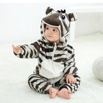 Stripey Zebra Romper - Hooded Baby/Toddler Bodysuit