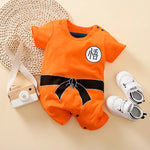 Tiny Saiyan Baby Romper – Soft Cotton Anime Bodysuit
