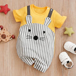 Whiskers & Stripes Baby Mouse Romper – Soft Cotton Cartoon Bodysuit
