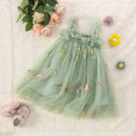 Meadow Bloom Tulle Dress – Embroidered Summer Princess Dress for Girls