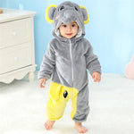 Elly Elephant Romper - Hooded Baby/Toddler Bodysuit