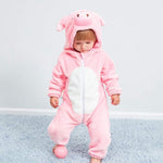 Playful Piglet Romper - Hooded Baby/Toddler Bodysuit