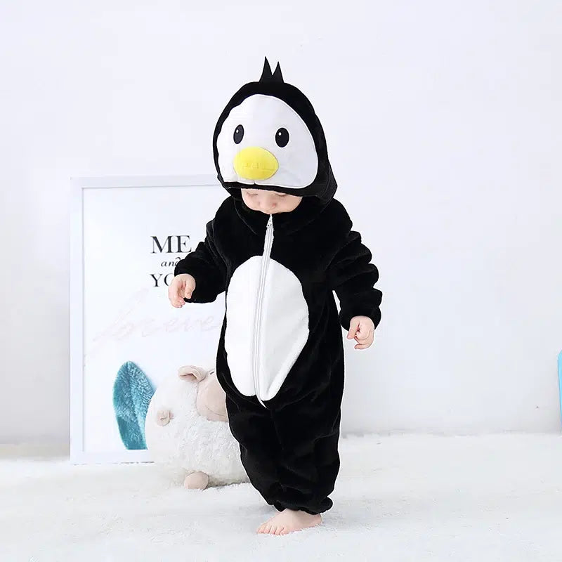 Arctic Penguin Romper - Hooded Baby/Toddler Bodysuit