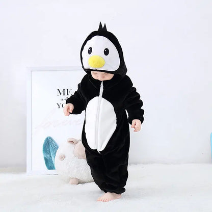 Arctic Penguin Romper - Hooded Baby/Toddler Bodysuit