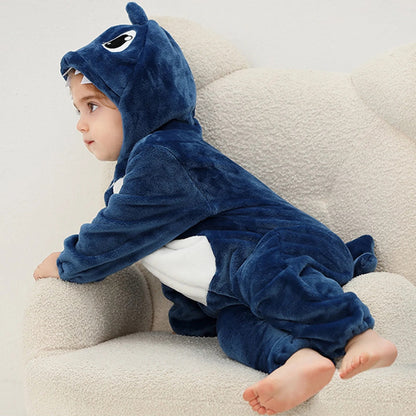 Sleepy Shark Romper - Hooded Baby/Toddler Bodysuit