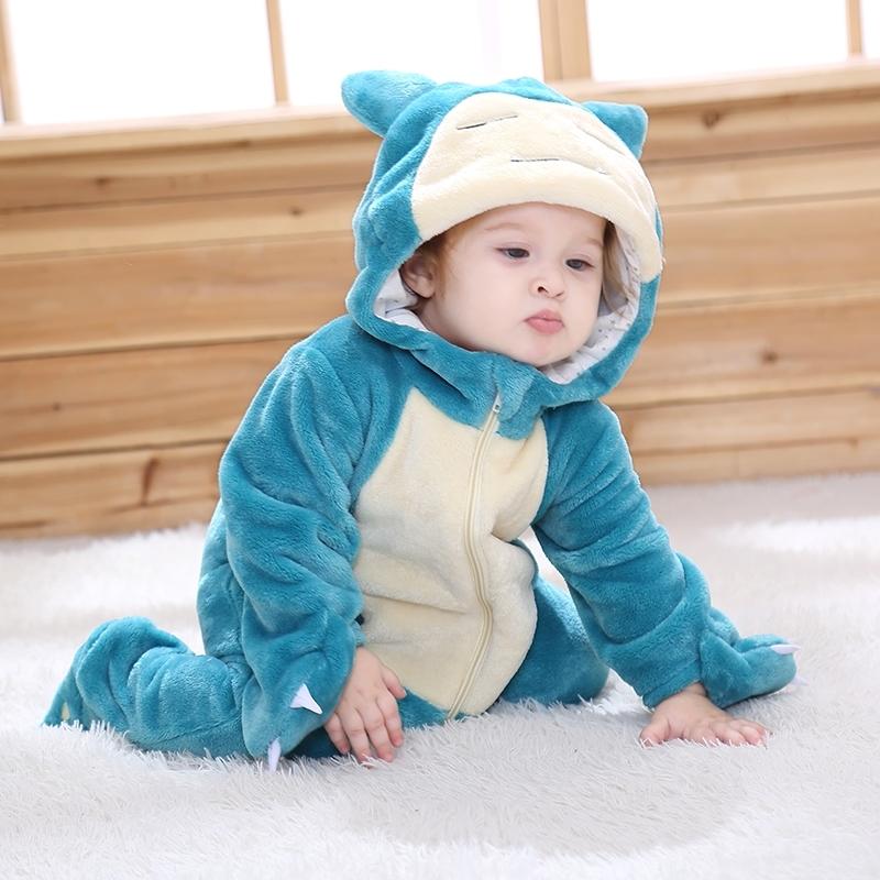 Sleepy Snorlax Romper - Snorlax-Inspired Hooded Baby/Toddler Bodysuit