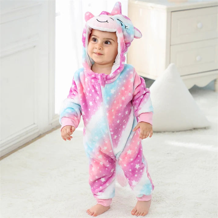 Magical Unicorn Romper - Hooded Baby/Toddler Bodysuit