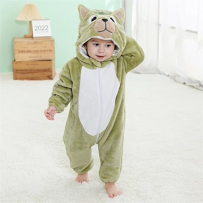 Fluffy Puppy Romper - Hooded Baby/Toddler Bodysuit