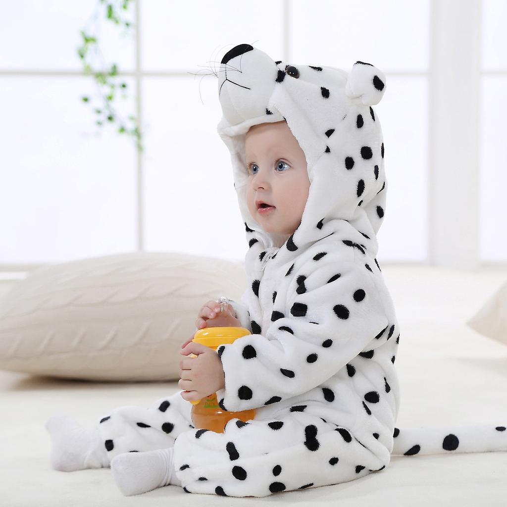 Snow Leppard Romper - Hooded Baby/Toddler Bodysuit