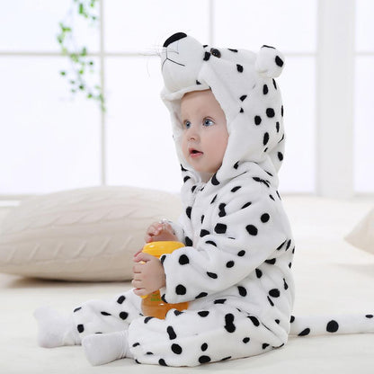 Snow Leppard Romper - Hooded Baby/Toddler Bodysuit