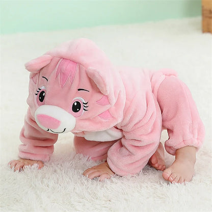 Pink Cat Romper - Hooded Baby/Toddler Bodysuit