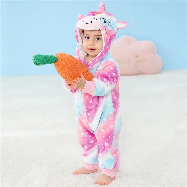Magical Unicorn Romper - Hooded Baby/Toddler Bodysuit
