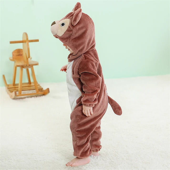 Buck-Teeth Beaver Romper - Hooded Baby/Toddler Bodysuit