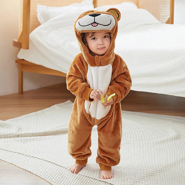 Baby Bear Romper - Hooded Baby/Toddler Bodysuit