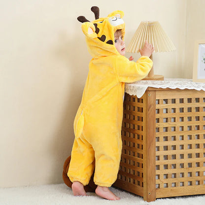 Gentle Giraffe Romper - Hooded Baby/Toddler Bodysuit