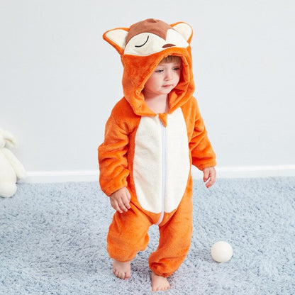 Friendly Fox Romper - Hooded Baby/Toddler Bodysuit