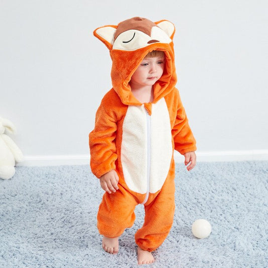 Friendly Fox Romper - Hooded Baby/Toddler Bodysuit