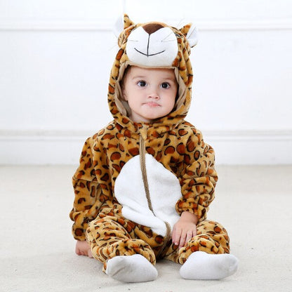 Little Leopard Romper - Hooded Baby/Toddler Bodysuit