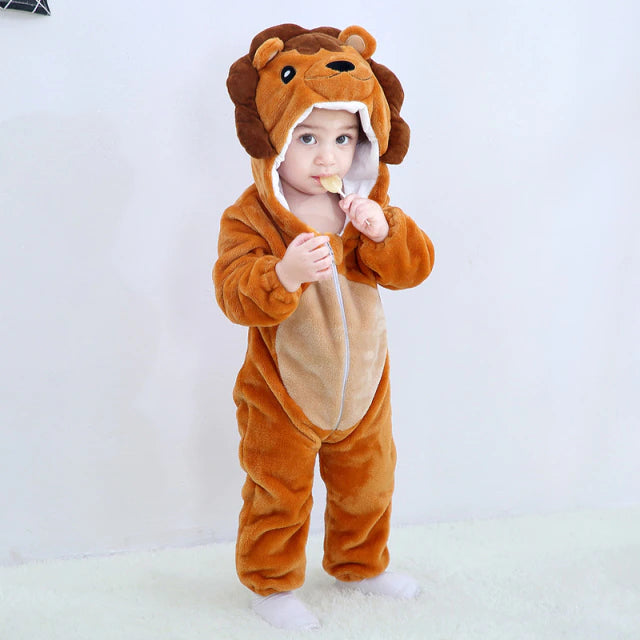 Roaring Lion Romper - Hooded Baby/Toddler Bodysuit
