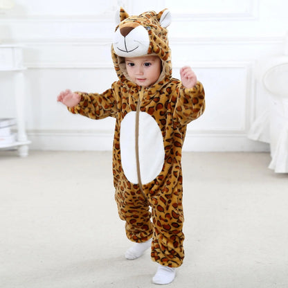 Little Leopard Romper - Hooded Baby/Toddler Bodysuit