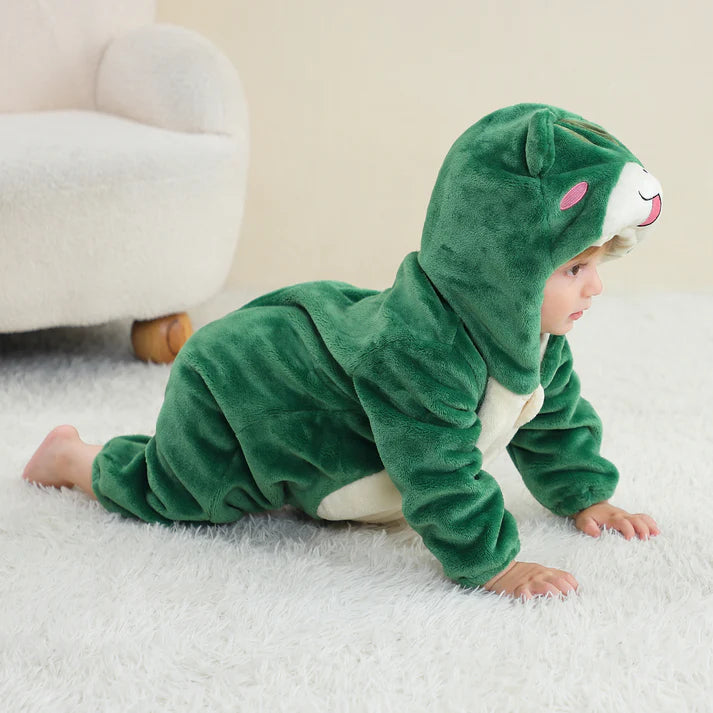 Friendly Frog Romper - Hooded Baby/Toddler Bodysuit