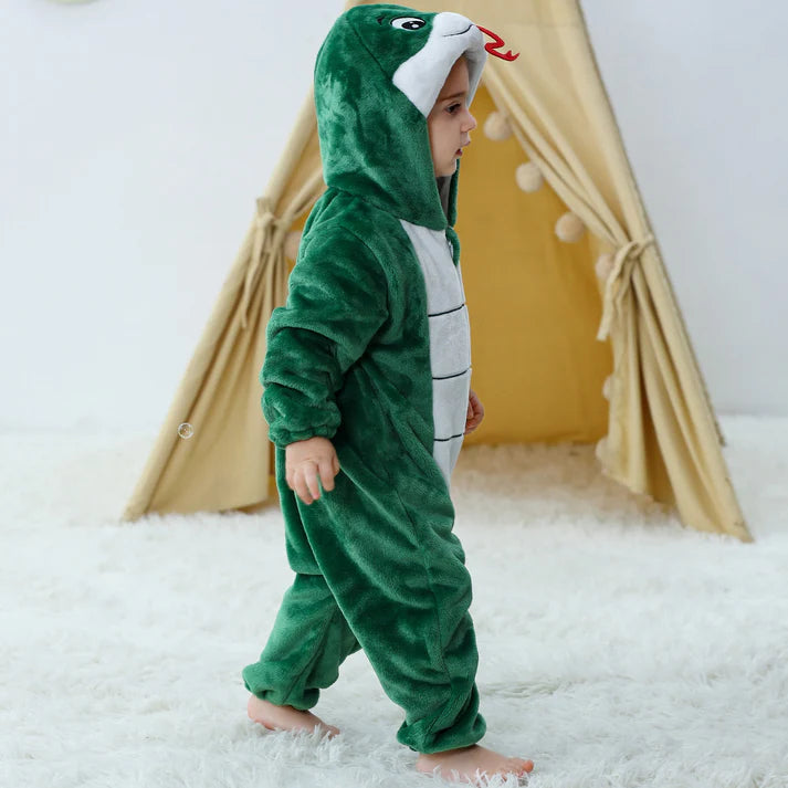 Snuggle Snake Romper - Hooded Baby/Toddler Bodysuit