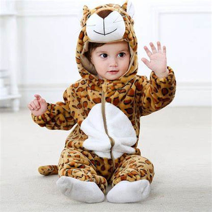 Little Leopard Romper - Hooded Baby/Toddler Bodysuit