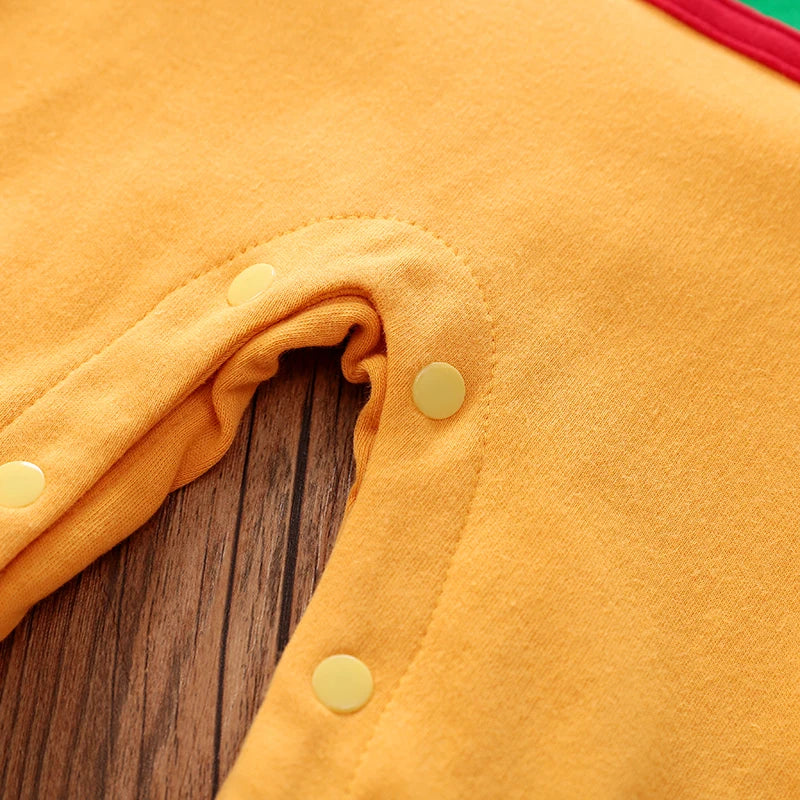 Little Hero Bodysuit – Cotton Long Sleeve Romper with Iconic Text Print