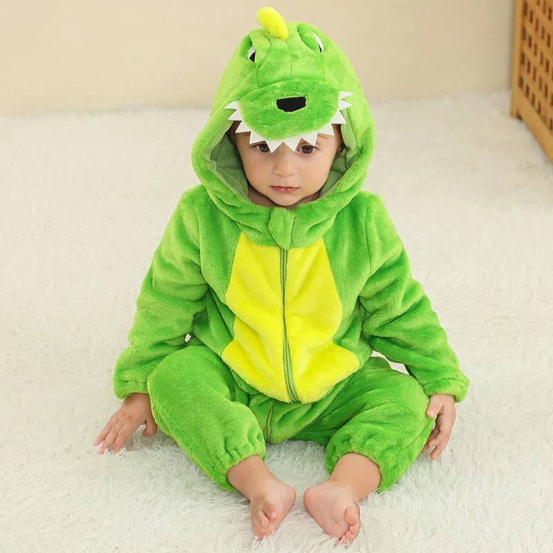 Daring Dinosaur Romper - Hooded Baby/Toddler Bodysuit