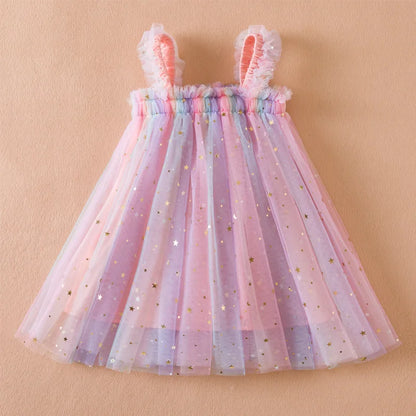 Starlight Dreams Tulle Dress – Sparkly Summer Princess Dress for Girls