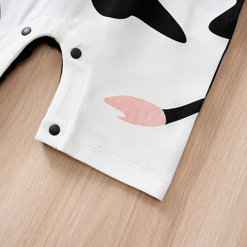 Moo Moo Cute Cow Romper – Summer Bodysuit for Babies