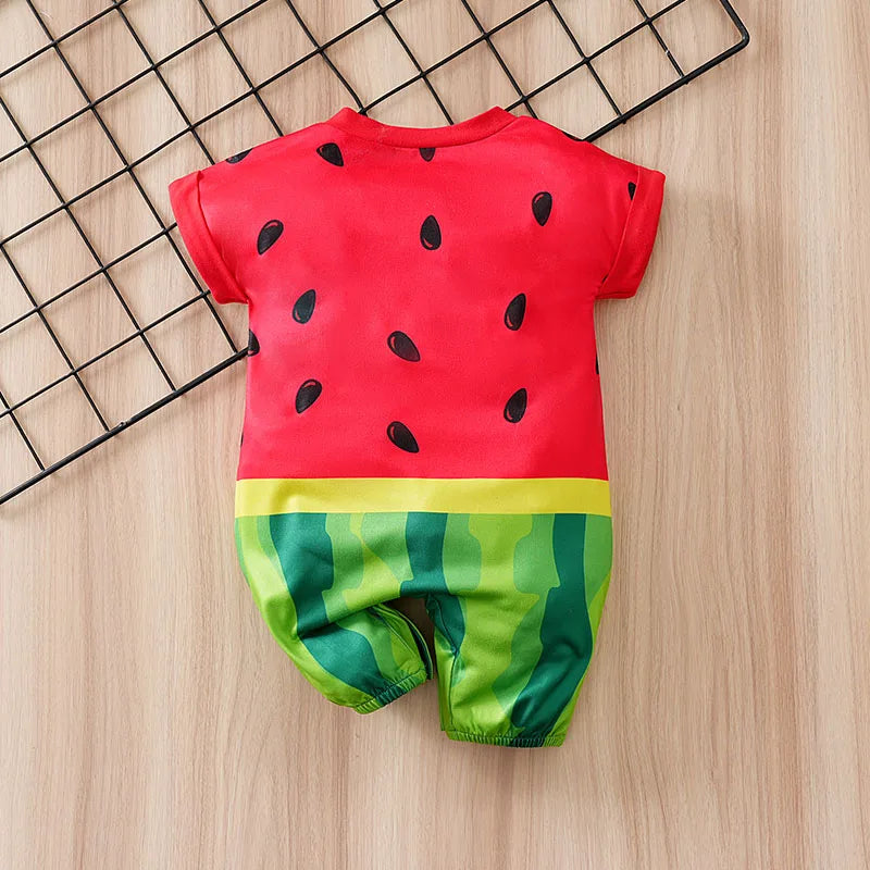 Sweet Slice Baby Romper – Watermelon Summer Bodysuit