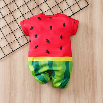 Sweet Slice Baby Romper – Watermelon Summer Bodysuit