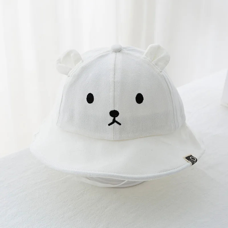 Sunny Bear Bucket Hat – Cotton Sun Hat with Ears