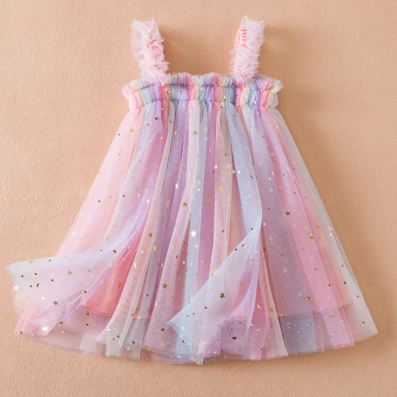 Starlight Dreams Tulle Dress – Sparkly Summer Princess Dress for Girls