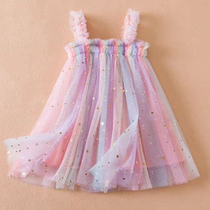 Starlight Dreams Tulle Dress – Sparkly Summer Princess Dress for Girls