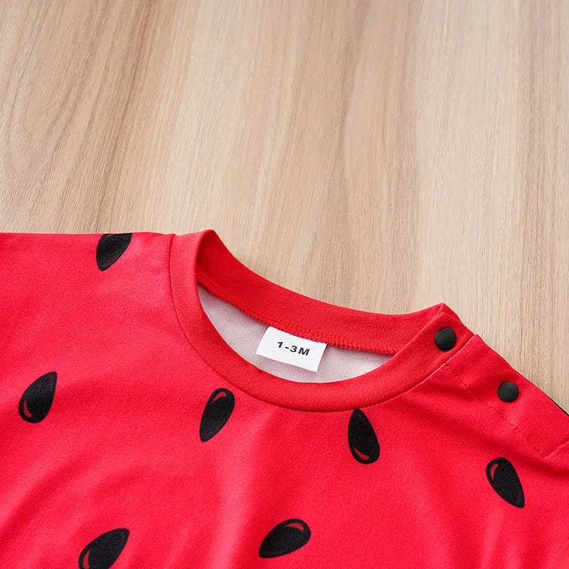 Sweet Slice Baby Romper – Watermelon Summer Bodysuit