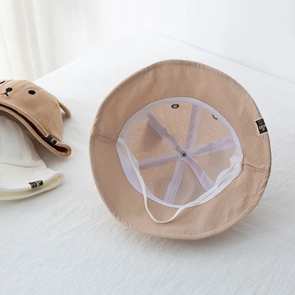 Sunny Bear Bucket Hat – Cotton Sun Hat with Ears