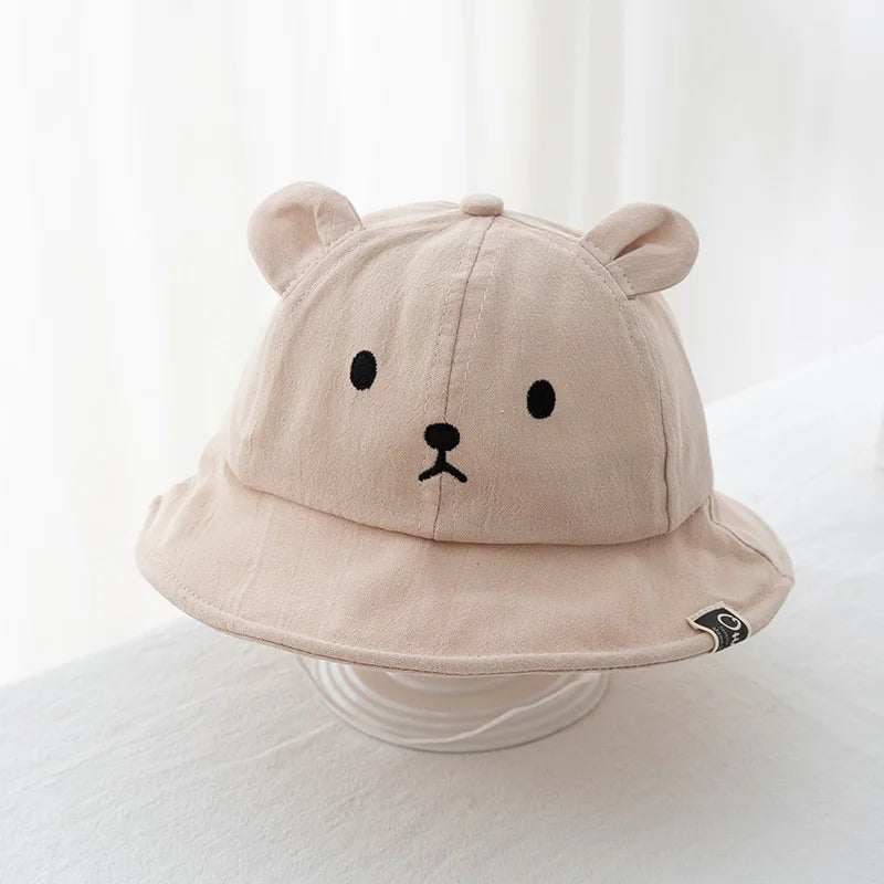 Sunny Bear Bucket Hat – Cotton Sun Hat with Ears