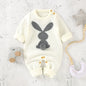 Bunny Snuggles Knit Romper – Soft Unisex Baby Bodysuit