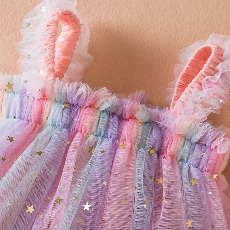 Starlight Dreams Tulle Dress – Sparkly Summer Princess Dress for Girls