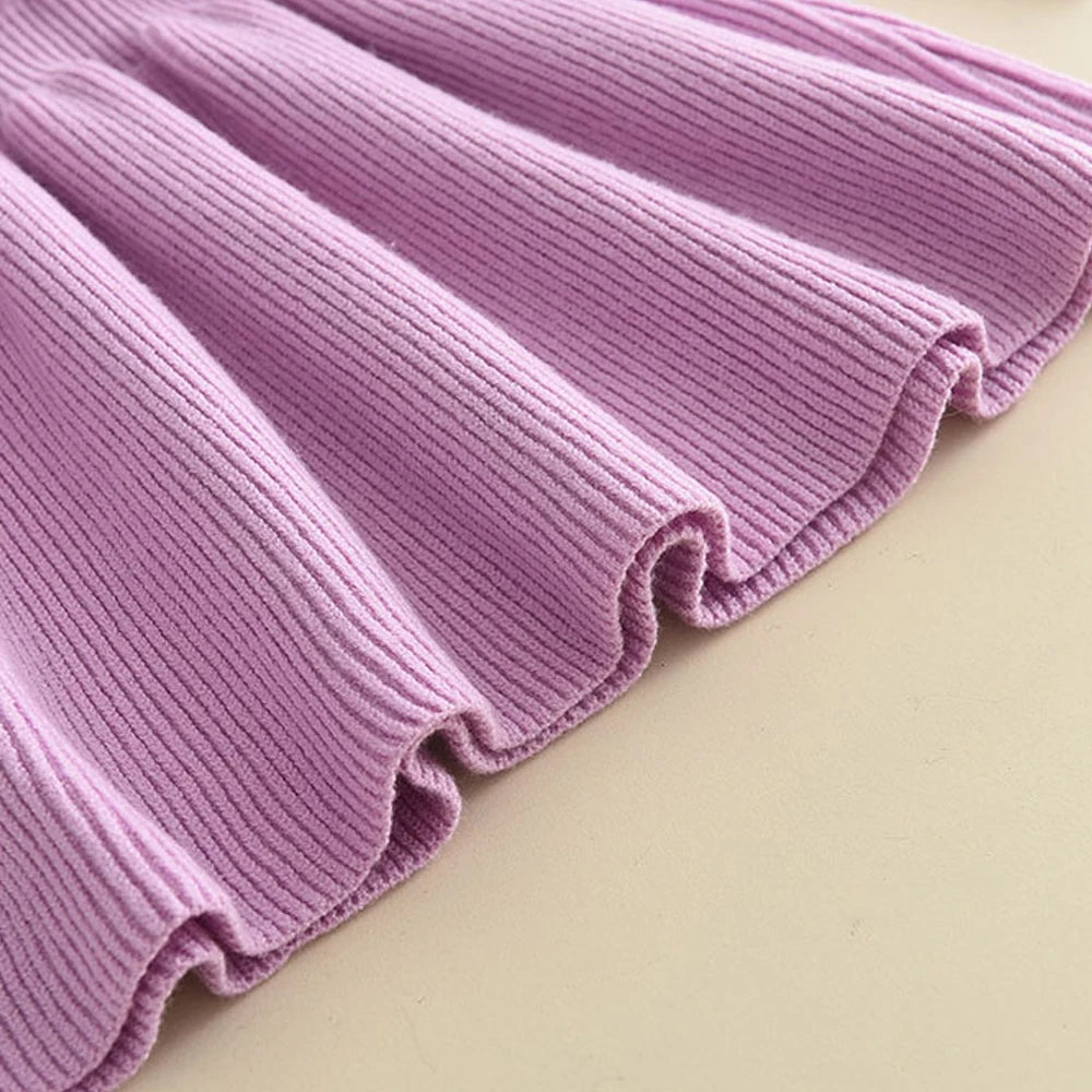 Little Grace Knit Sweater Dress – Girls' Ruffle Winter Dress