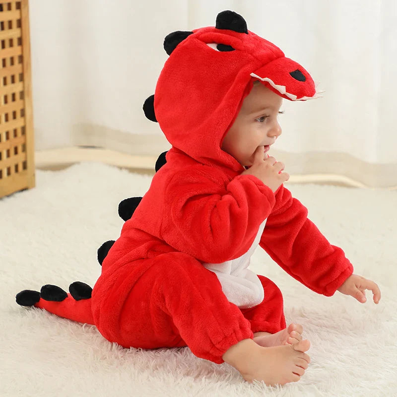 Daring Dinosaur Romper - Hooded Baby/Toddler Bodysuit
