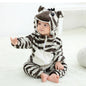 Stripey Zebra Romper - Hooded Baby/Toddler Bodysuit