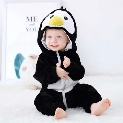 Arctic Penguin Romper - Hooded Baby/Toddler Bodysuit
