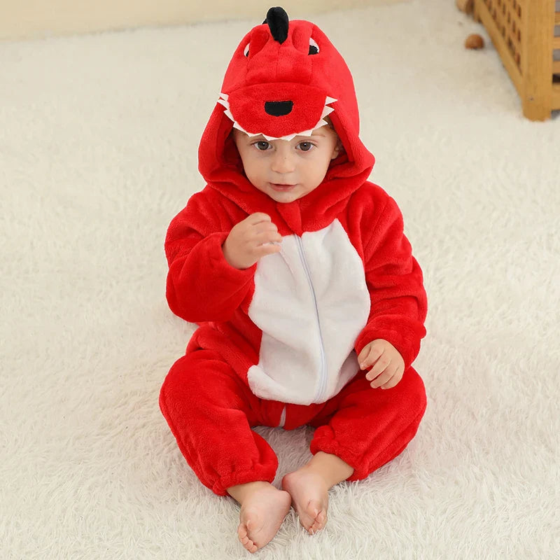 Daring Dinosaur Romper - Hooded Baby/Toddler Bodysuit