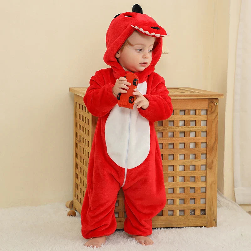 Daring Dinosaur Romper - Hooded Baby/Toddler Bodysuit